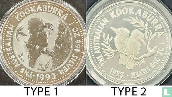 Australië 1 dollar 1993 "Kookaburra" - Afbeelding 3