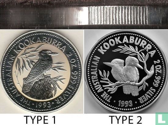 Australie 2 dollars 1993 (type 1 - sans marque privy) "Kookaburra" - Image 3