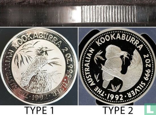 Australië 2 dollars 1992 (zonder privy merk) "Kookaburra" - Afbeelding 3