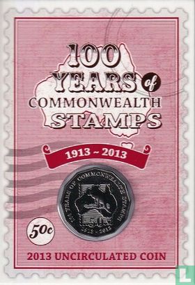 Australien 50 Cent 2013 (Coincard) "100 years of Commonwealth stamps" - Bild 1