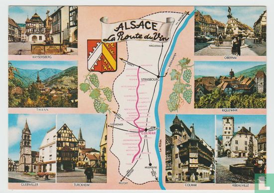 France Alsace Kaysersberg Thann Guebwiller Turckheim Colmar Obernai Riquewihr Ribeauvillé Cartes Postales Postcard - Bild 1