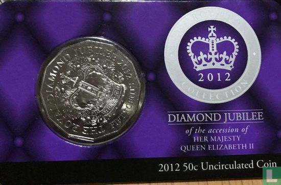 Australien 50 Cent 2012 (Coincard) "60th anniversary Accession of Queen Elizabeth II" - Bild 1