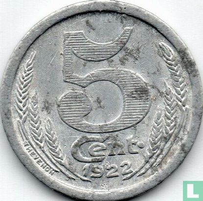 Eure-et-Loir 5 centimes 1922 - Image 1