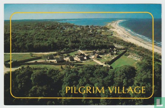 United States MA Massachusetts Boston Plymouth Pilgrim Village Postcard - Image 1