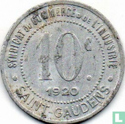 Saint-Gaudens 10 centimes 1920 - Afbeelding 1