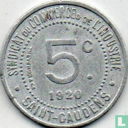 Saint-Gaudens 5 centimes 1920 - Afbeelding 1