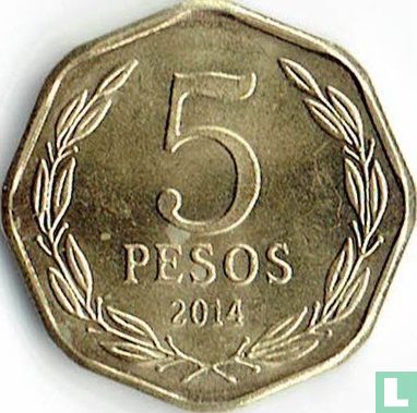 Chili 5 pesos 2014 - Afbeelding 1
