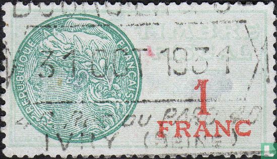 France timbre fiscal - Daussy 1925 (1,00F)