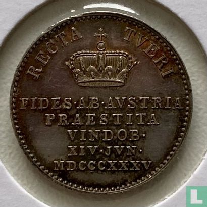 Austria Medaille du couronnement 1835 Ferdinand I - Afbeelding 1