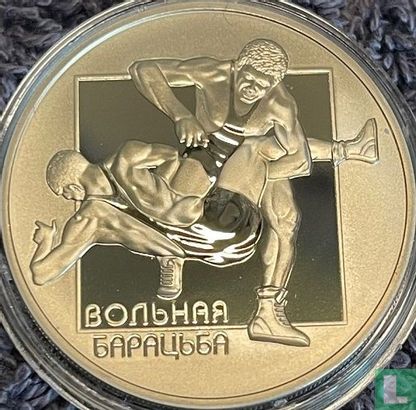 Wit-Rusland 1 roebel 2003 (PROOFLIKE) "Freestyle wrestling" - Afbeelding 2