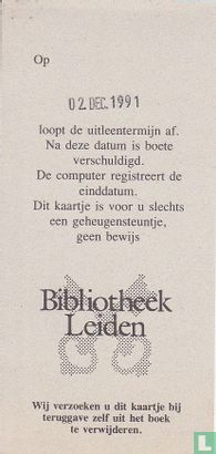 Bibliotheekkaart Bibliotheek Leiden - Image 1
