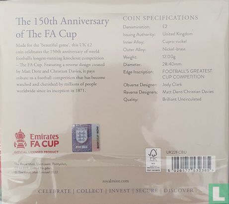Verenigd Koninkrijk 2 pounds 2022 (folder) "150th anniversary of the FA Cup" - Afbeelding 2