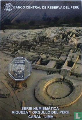Peru 1 nuevo sol 2014 (folder) "Sacred city of Caral" - Image 1