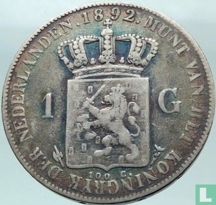 Nederland 1 gulden 1892 (DF.R) - Afbeelding 1
