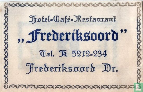 Hotel Café Restaurant "Frederiksoord" - Afbeelding 1