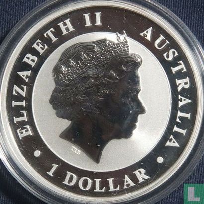 Australië 1 dollar 2018 (kleurloos - met panda privy merk) "Kookaburra" - Afbeelding 2