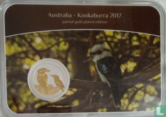 Australia 1 dollar 2017 (coincard - PROOF - partially gilded) "Kookaburra" - Image 1