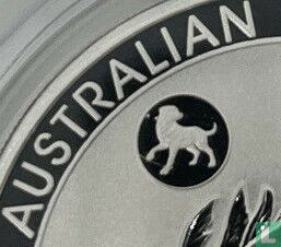 Australië 1 dollar 2018 (kleurloos - met hond privy merk) "Kookaburra" - Afbeelding 3