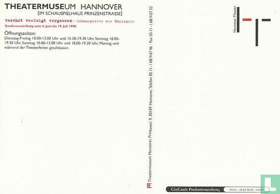 1025 - Theatermuseum Hannover - verehrt verfolgt vergessen - Afbeelding 2