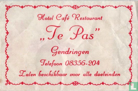 Hotel Café Restaurant "Te Pas"  - Afbeelding 1