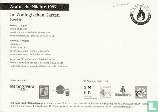 Zoologischen Garten Berlin - Arabische Nächte 1997 - Afbeelding 2