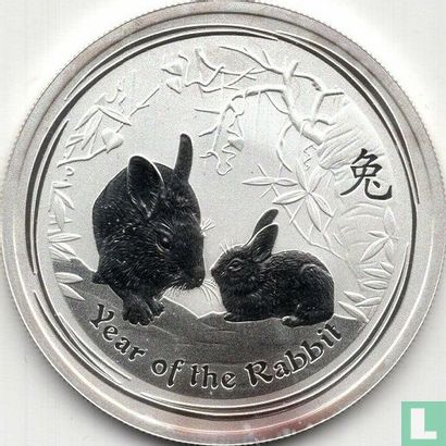 Australië 50 cents 2011 (kleurloos) "Year of the Rabbit" - Afbeelding 2