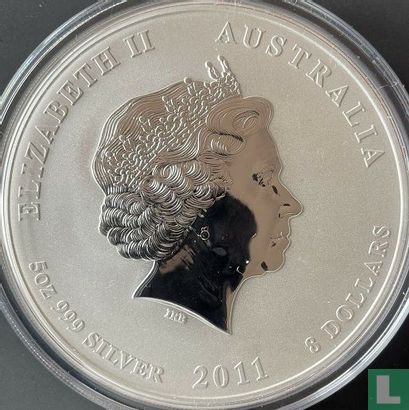Australien 8 Dollar 2011 (ungefärbte) "Year of the Rabbit" - Bild 1