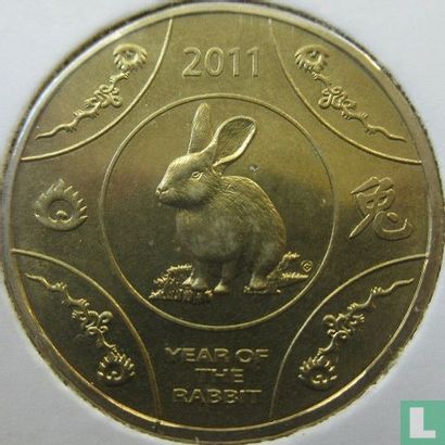 Australië 1 dollar 2011 (type 3) "Year of the Rabbit" - Afbeelding 2
