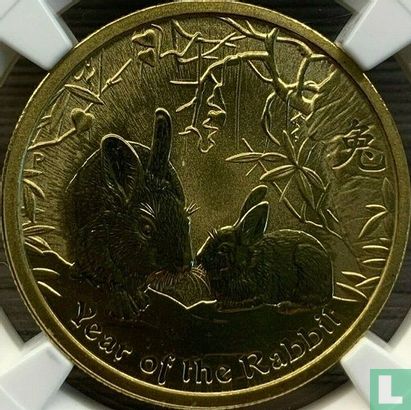 Australia 1 dollar 2011 (type 2)) "Year of the Rabbit" - Image 2