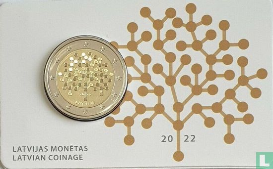 Latvia 2 euro 2022 (coincard) "Financial literacy" - Image 1