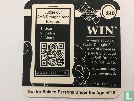 1718 Judge our SAB Draught Beer Win * a year - Afbeelding 2