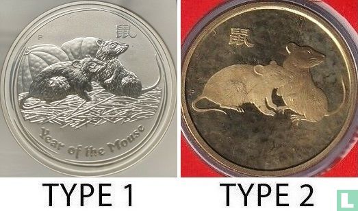 Australië 1 dollar 2008 (type 1 - kleurloos) "Year of the Mouse" - Afbeelding 3