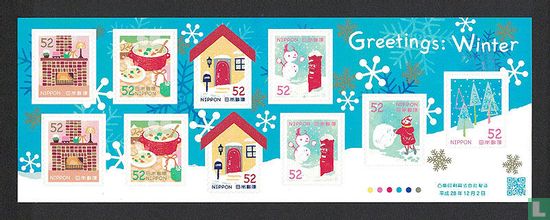 Greeting stamps winter