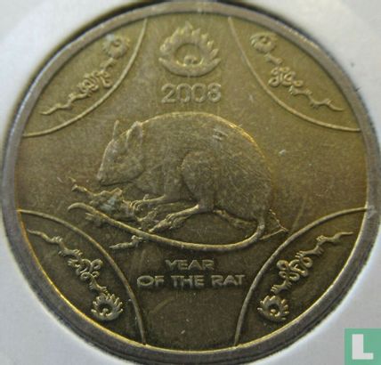 Australie 1 dollar 2008 "Year of the Rat" - Image 2