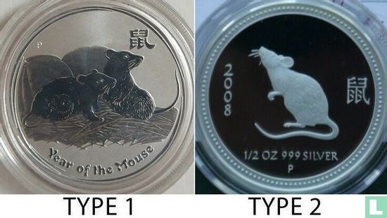 Australia 50 cents 2008 (colourless) "Year of the Mouse" - Image 3