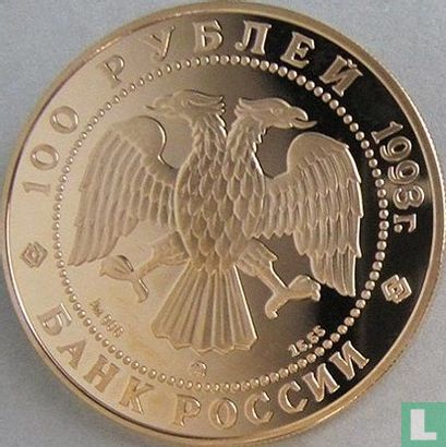 Rusland 100 roebels 1993 (PROOF) "Piotr Ilitch Tchaikovsky" - Afbeelding 1