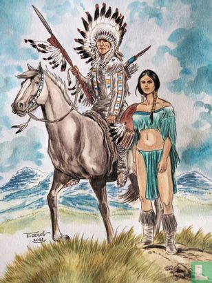 Indian chief and squaw