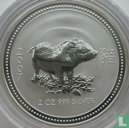 Australia 2 dollars 2007 (colourless) "Year of the Pig" - Image 1