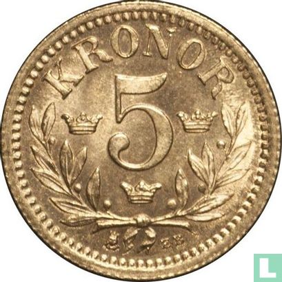 Zweden 5 kronor 1883 - Afbeelding 2