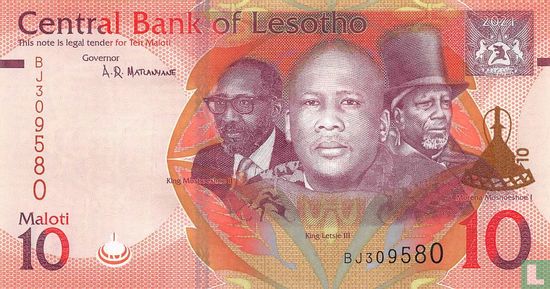 Lesotho 10 Maloti  - Image 1