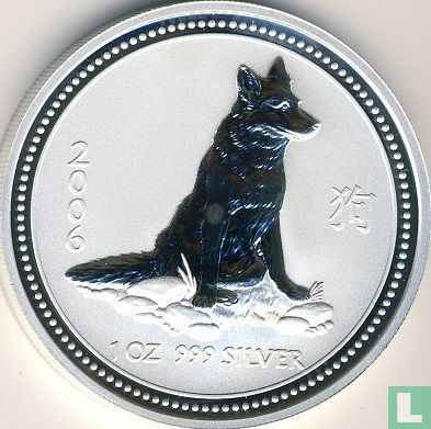 Australië 1 dollar 2006 (kleurloos) "Year of the Dog" - Afbeelding 1