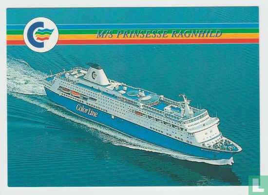 MS Prinsesse Ragnhild Color Line Ferrie Ship Postcard - Image 1