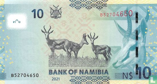 Namibie 10 Dollars 2021 - Afbeelding 2