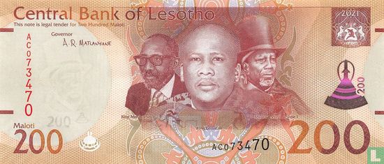 Lesotho 200 Maloti 2021 - Image 1