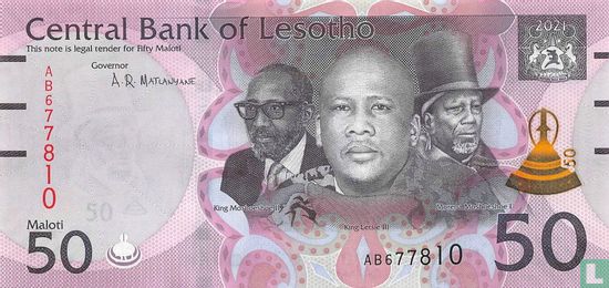 Lesotho 50 Maloti 2021 - Image 1