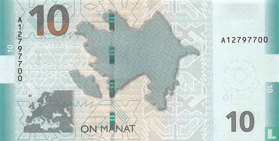 Azerbeidzjan 10 Manat - Afbeelding 2