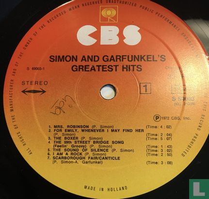 Simon and Garfunkel's Greatest Hits - Image 3
