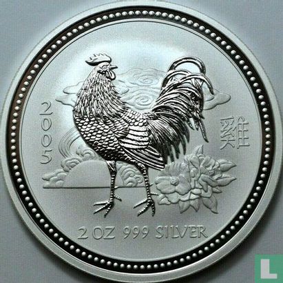 Australie 2 dollars 2005 (non coloré) "Year of the Rooster" - Image 1