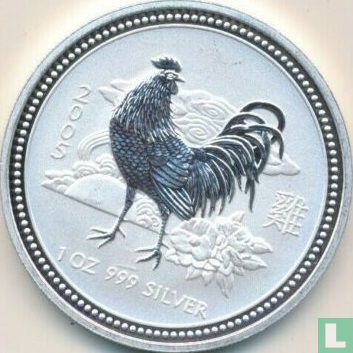 Australie 1 dollar 2005 (non coloré) "Year of the Rooster" - Image 1
