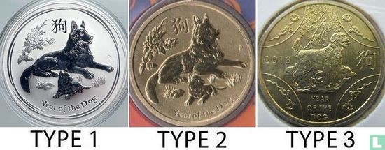 Australië 1 dollar 2018 (PROOF - type 3) "Year of the Dog" - Afbeelding 3
